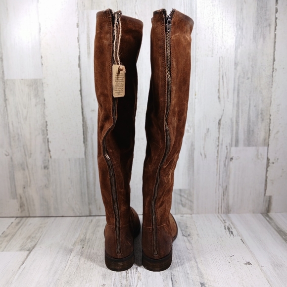 New Born Brown Borman Leather Over the Knee Winter Boots #1420 - Picture 7 of 12